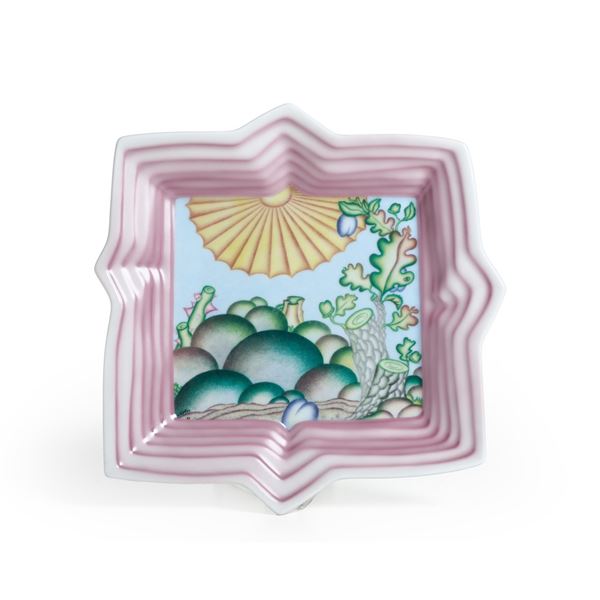 Vassoio. Germania, manifattura Rosenthal, 1979. Design di Arnold Leissler. Edizione limitata per il giubileo di cento anni della manifattura.