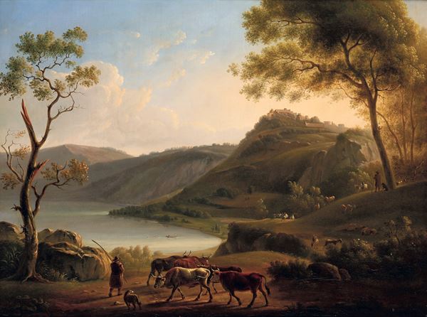 Michelangelo Pacetti - Scorcio del lago di Albano