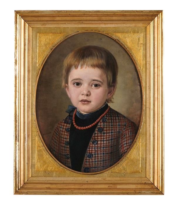 Pittore del XIX - XX secolo Ritratto di fanciullo
