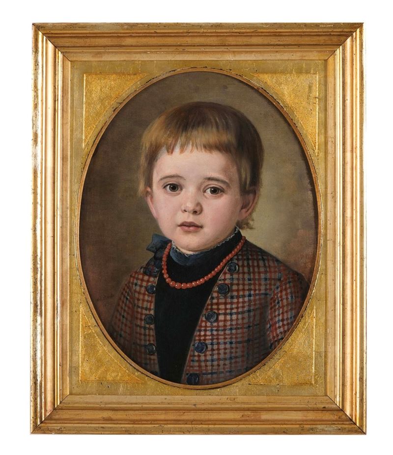 Pittore del XIX - XX secolo Ritratto di fanciullo  - Asta Antiquariato - Cambi Casa d'Aste