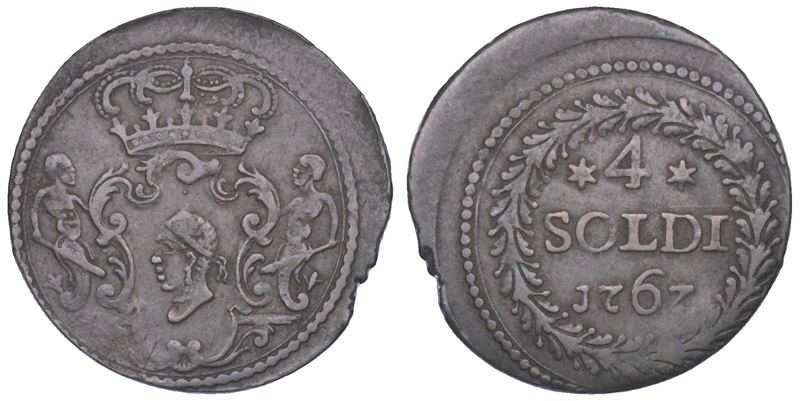 CORSICA. PASQUALE PAOLI, 1762-1768. 4 Soldi 1767.  - Asta Numismatica - Cambi Casa d'Aste