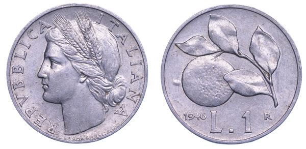 REPUBBLICA ITALIANA, DAL 1946. Lira 1946.