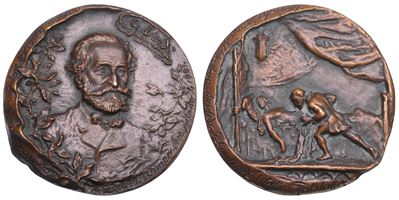 Giuseppe Verdi, Medaglia in bronzo, 1901