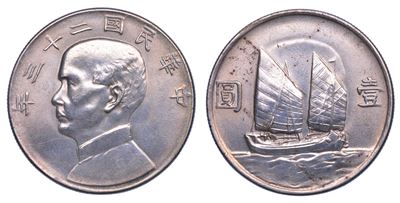 Cina Republic, Dollar, 1934