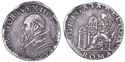 Stato Pontificio, Gregorio XIII (1572-1585), Testone A. X