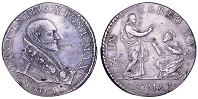 Stato Pontificio, Innocenzo X, 1644-1655, Piastra A. II.