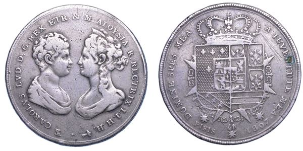 FIRENZE. CARLO LUDOVICO DI BORBONE, 1803-1807.   Francescone 1807.