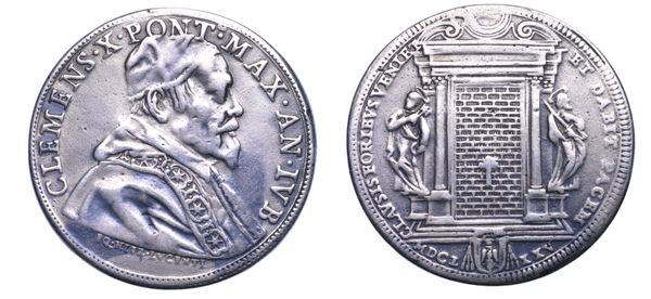 STATO PONTIFICIO. CLEMENTE X, 1670-1676.  Piastra del Giubileo 1675.