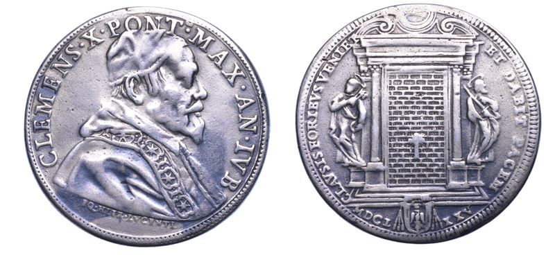 STATO PONTIFICIO. CLEMENTE X, 1670-1676.  Piastra del Giubileo 1675.  - Auction Light Numismatics - Cambi Casa d'Aste