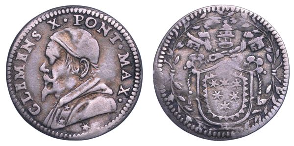 STATO PONTIFICIO. CLEMENTE X, 1670-1676.  Mezzo Grosso.