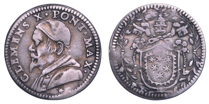 STATO PONTIFICIO. CLEMENTE X, 1670-1676.  Mezzo Grosso.  - Asta Numismatica Light - Cambi Casa d'Aste
