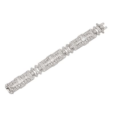 Bracciale con Diamanti Taglio Smeraldo, Taglio Baguette e Taglio Rotondo