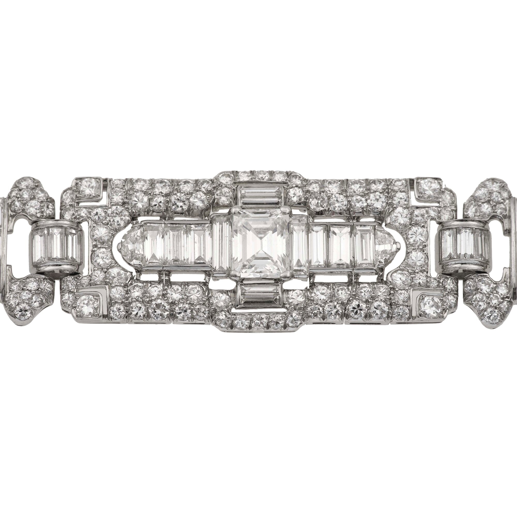 Bracciale con Diamanti Taglio Smeraldo, Taglio Baguette e Taglio Rotondo