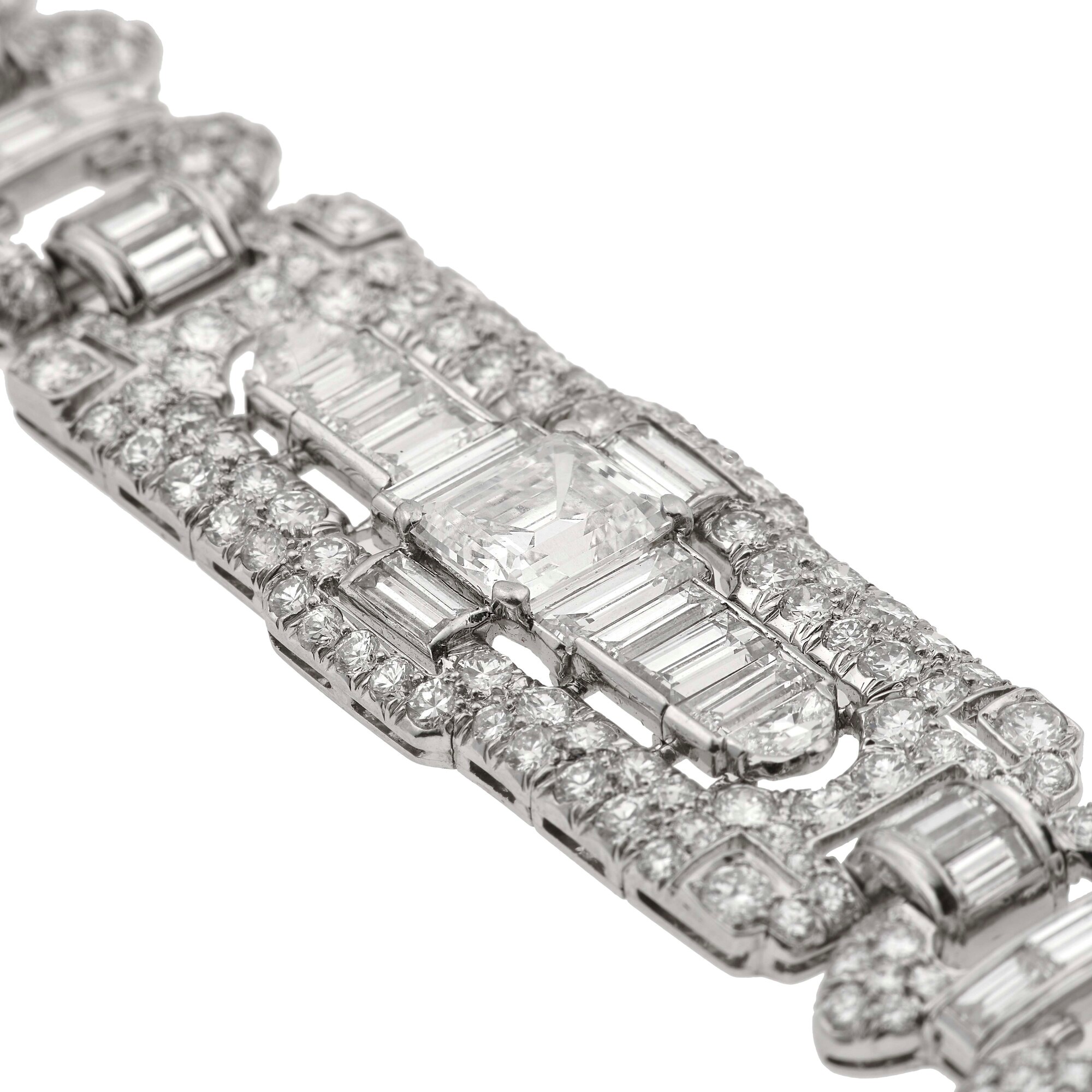 Bracciale con Diamanti Taglio Smeraldo, Taglio Baguette e Taglio Rotondo