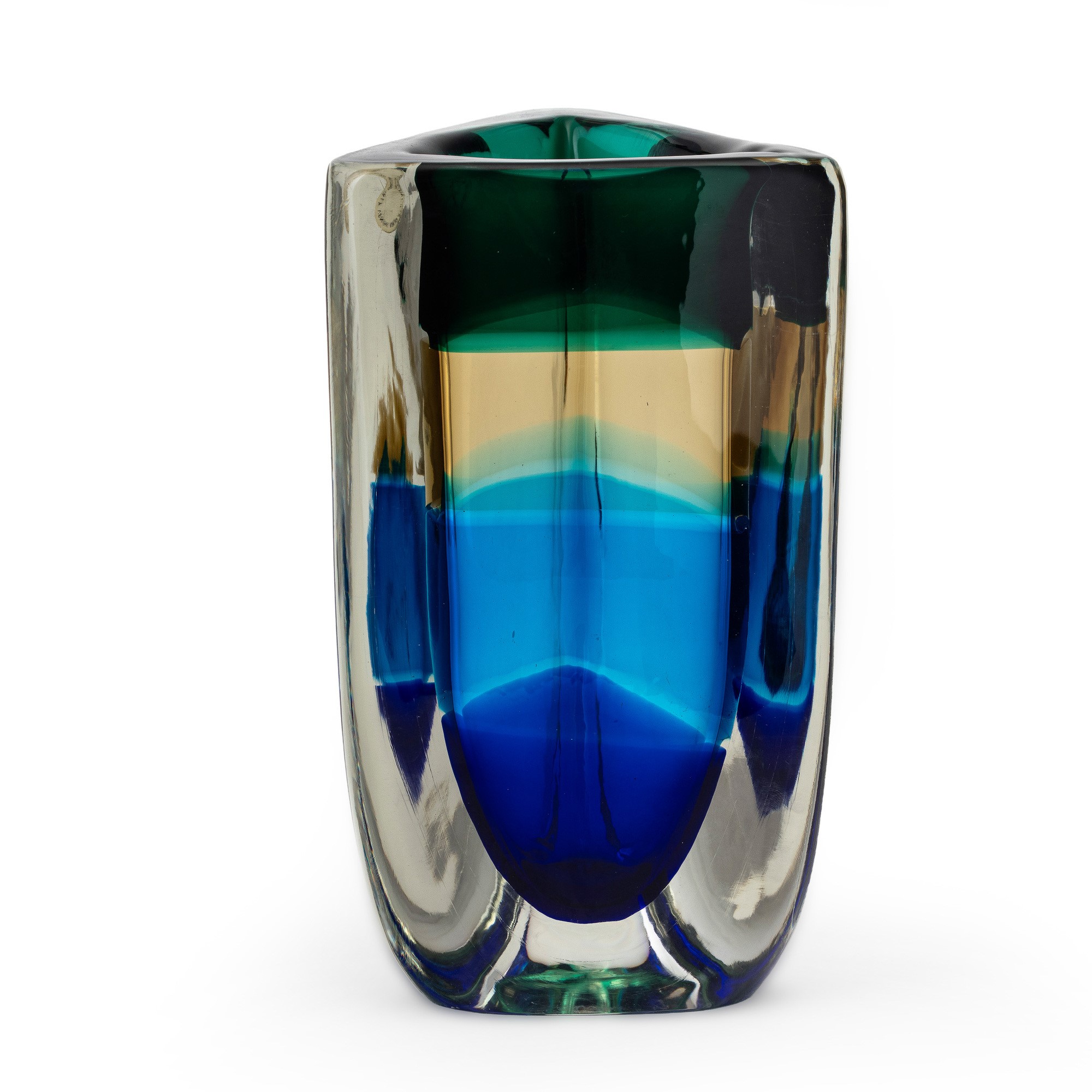 Fulvio Bianconi - Vaso Venini Murano 1991 — serie “Fasce Sommerse”