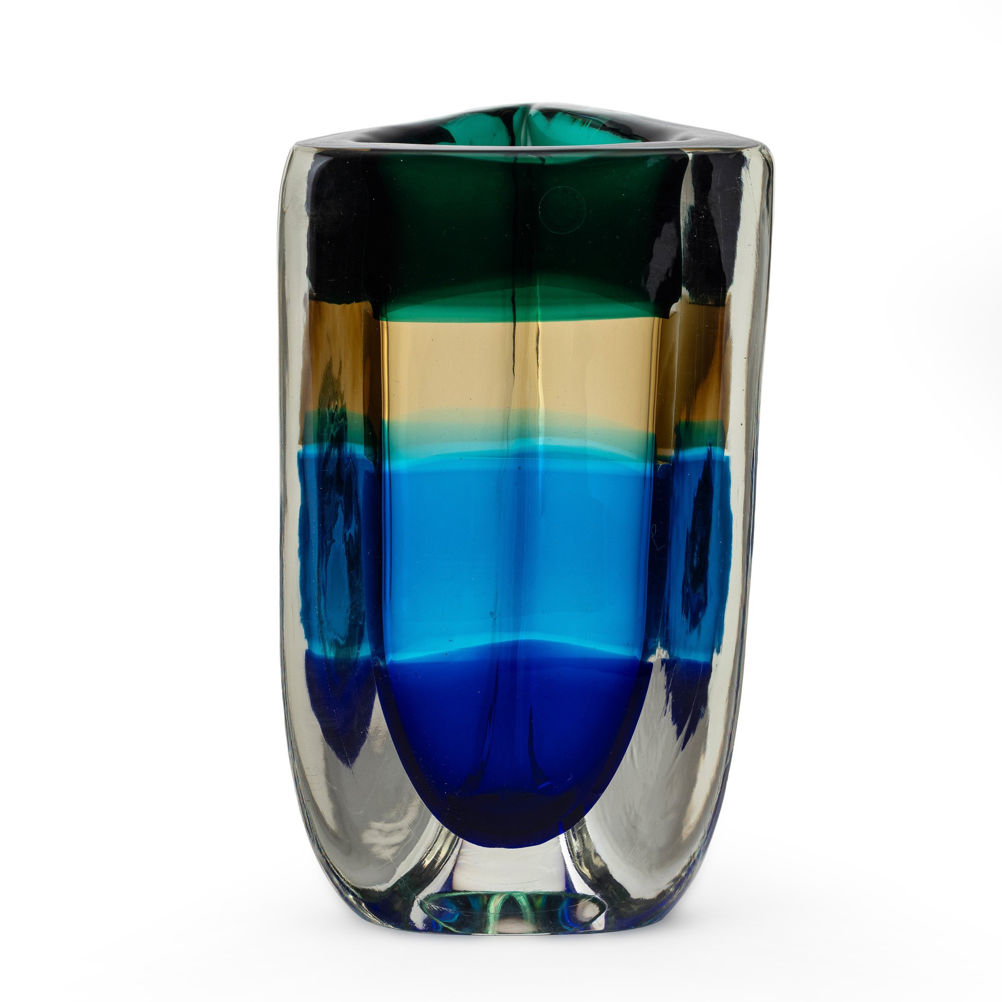 Fulvio Bianconi - Vaso Venini Murano 1991 — serie “Fasce Sommerse”