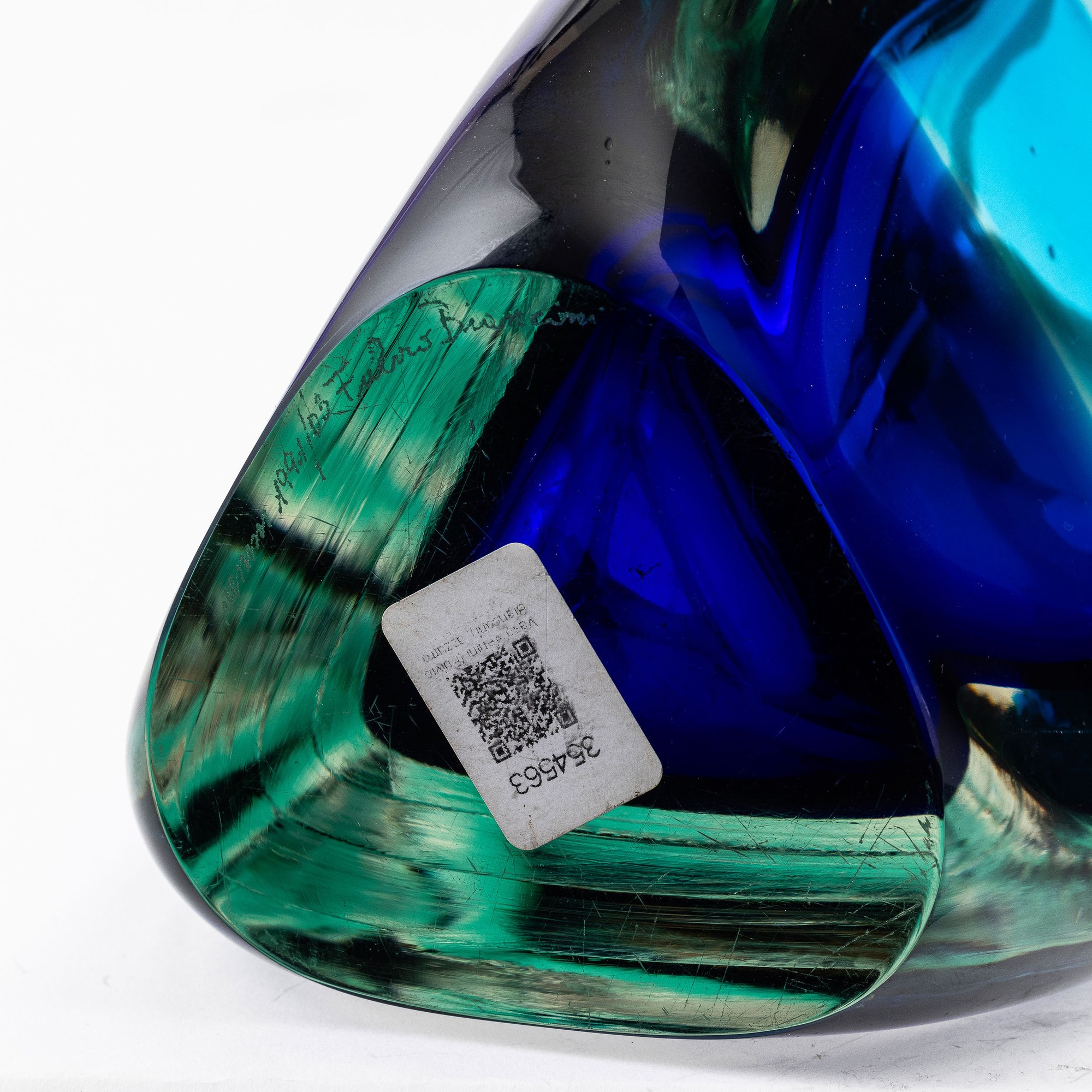 Fulvio Bianconi - Vaso Venini Murano 1991 — serie “Fasce Sommerse”