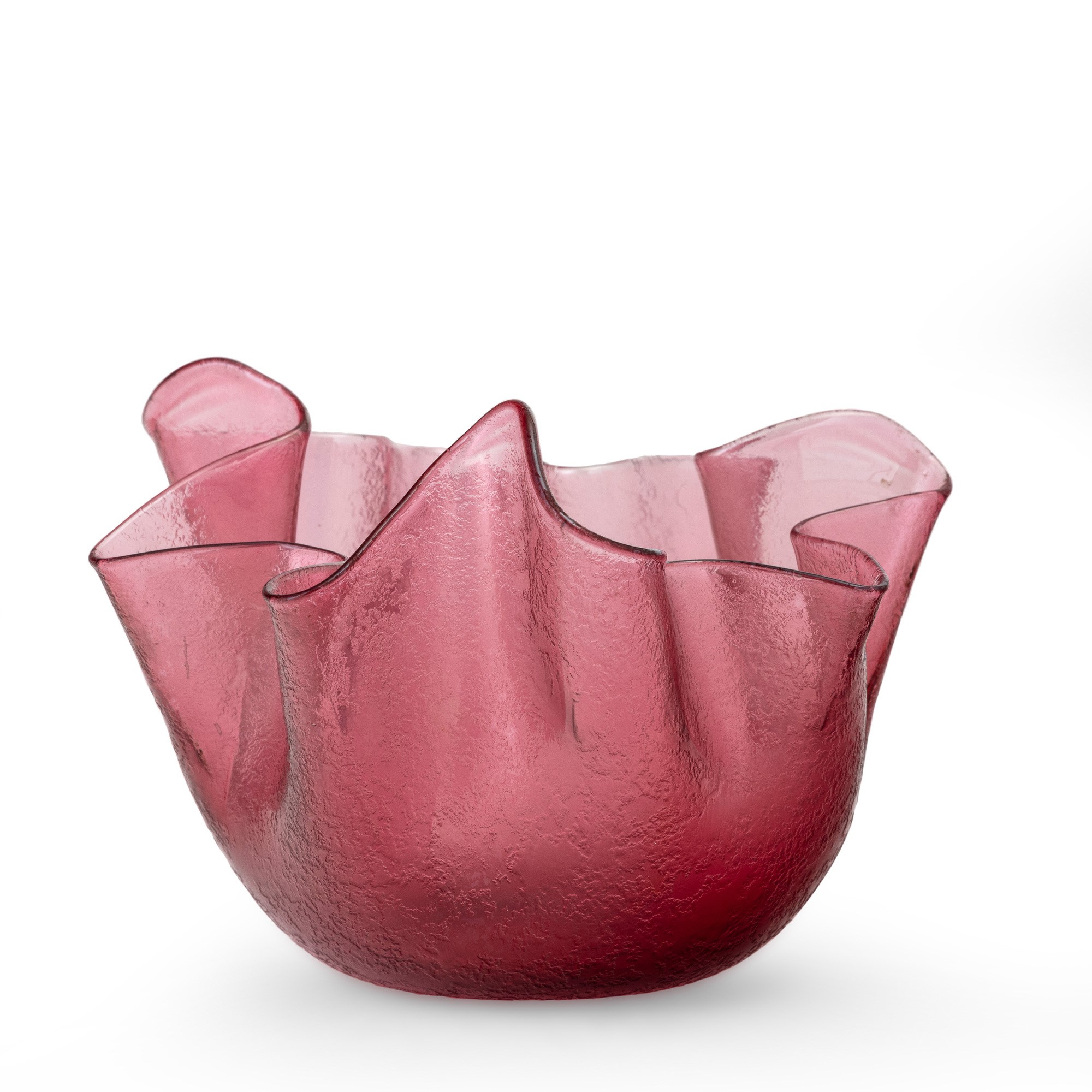 Fulvio Bianconi - Vaso a fazzoletto in vetro soffiato, Venini Murano (1950 ca.)