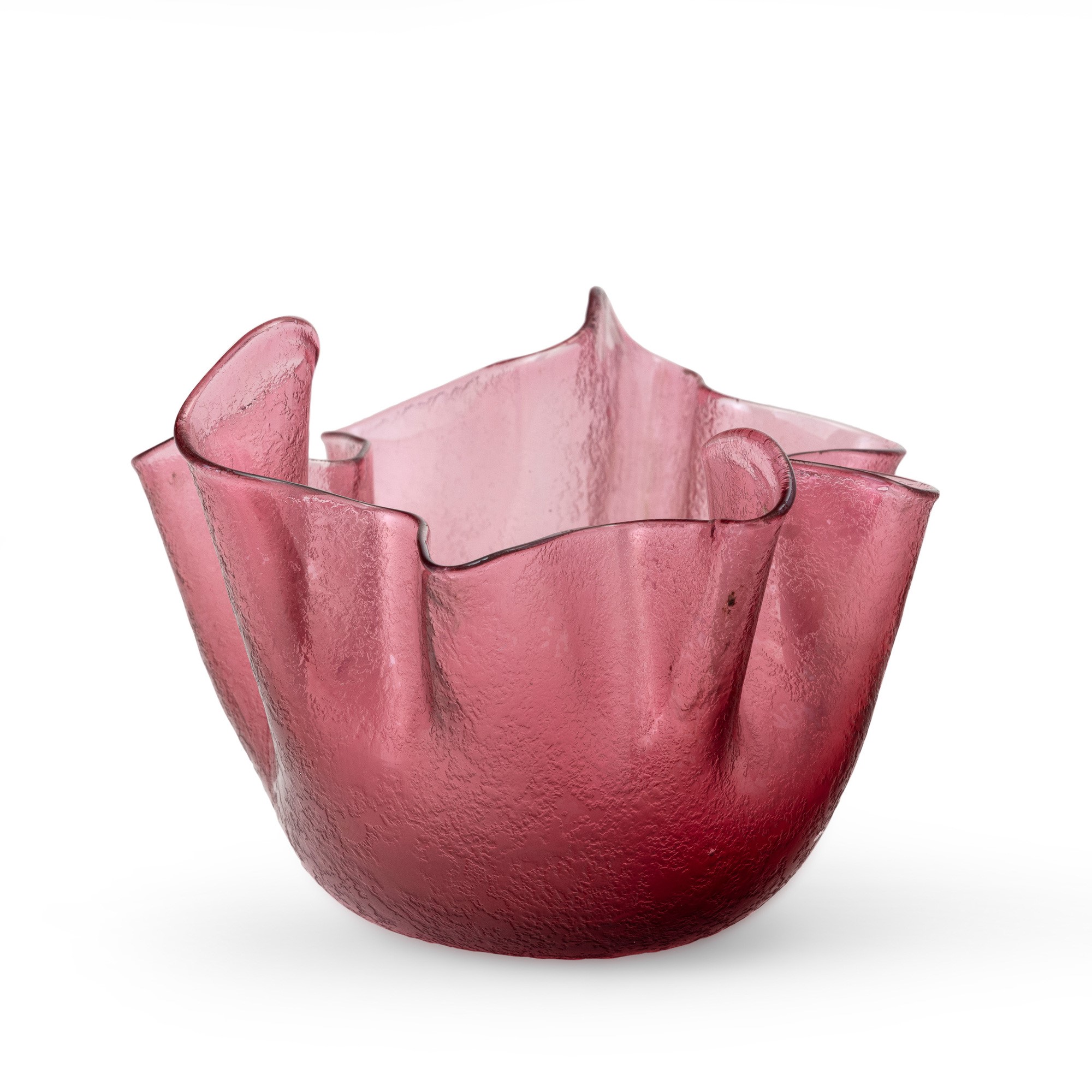 Fulvio Bianconi - Vaso a fazzoletto in vetro soffiato, Venini Murano (1950 ca.)
