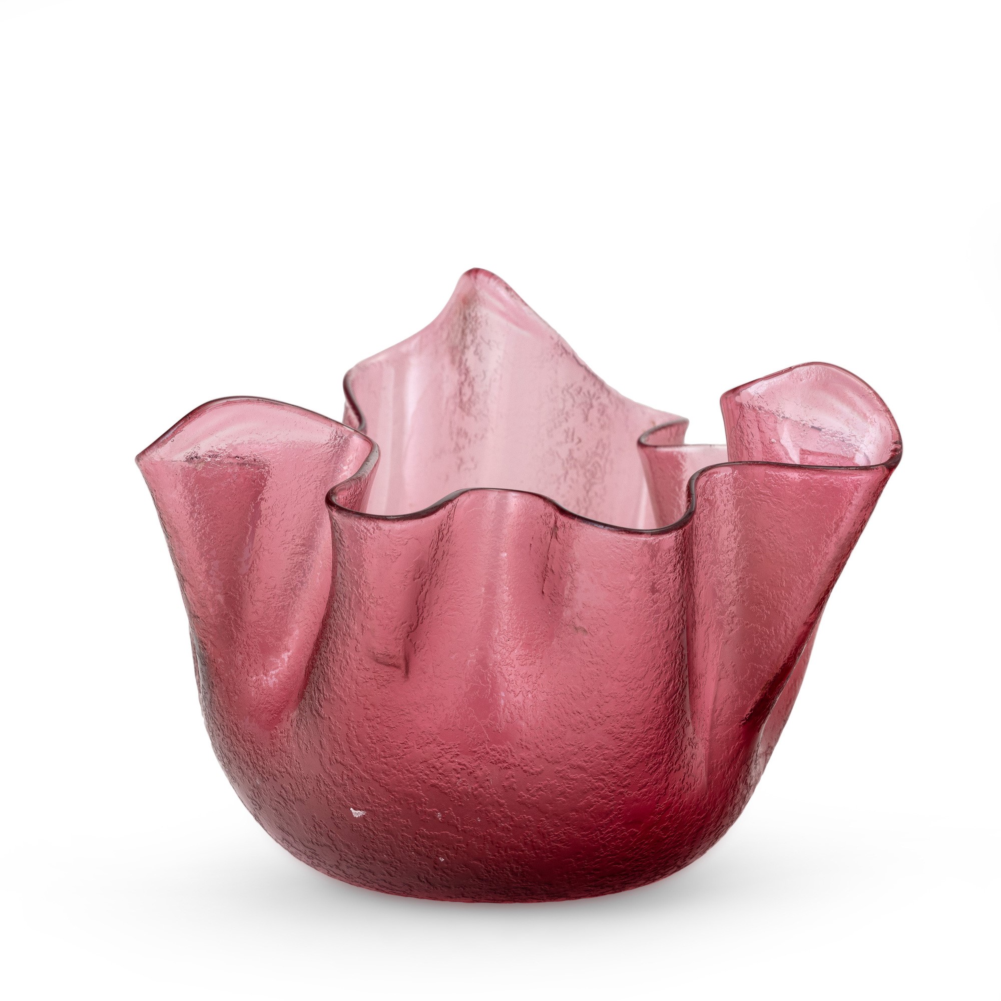 Fulvio Bianconi - Vaso a fazzoletto in vetro soffiato, Venini Murano (1950 ca.)