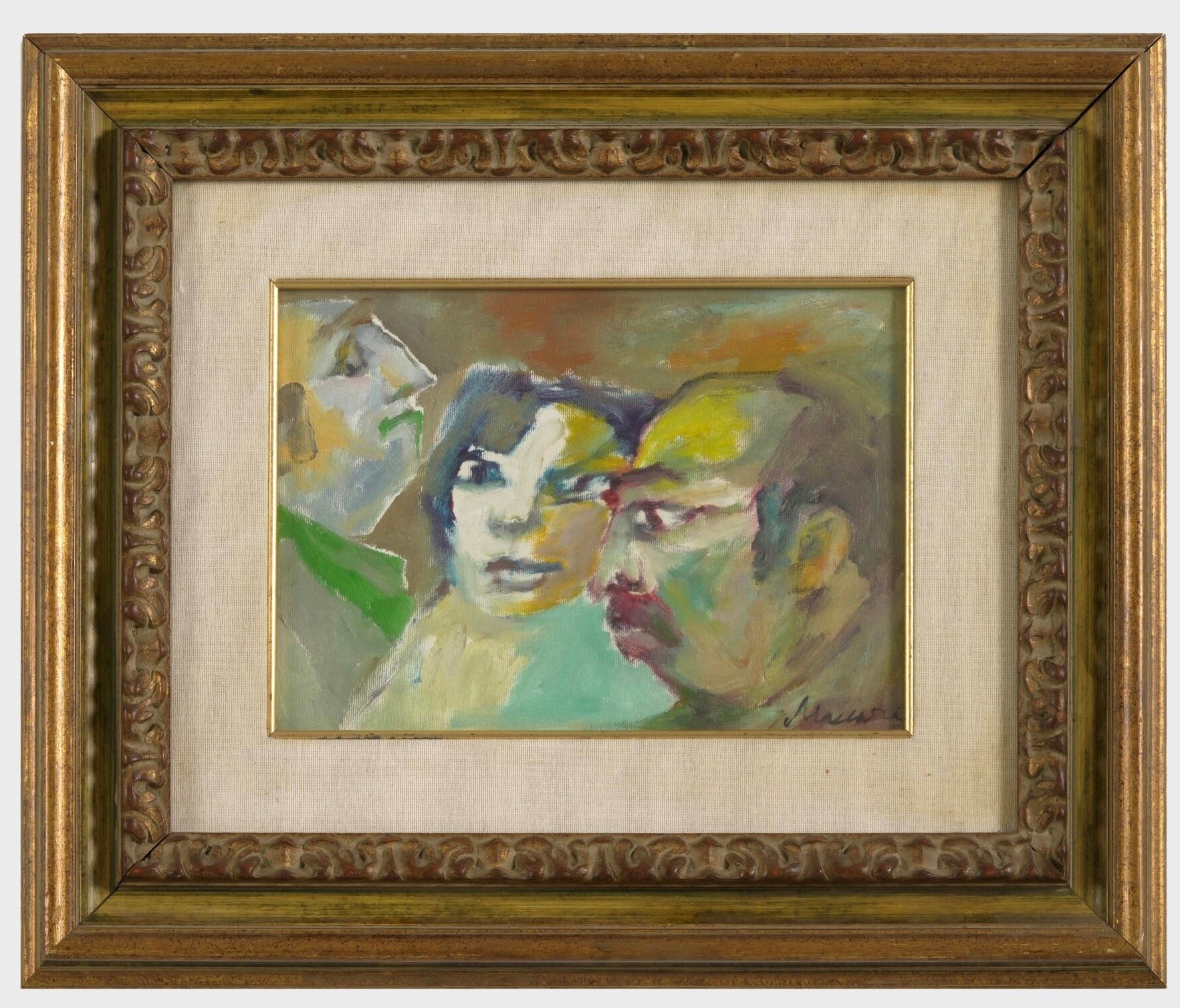 Mino Maccari - Senza titolo, olio su tela