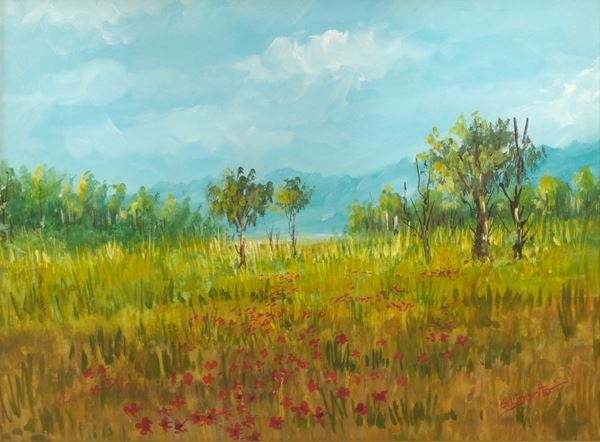 Giuseppe Ligonto Paesaggio agreste