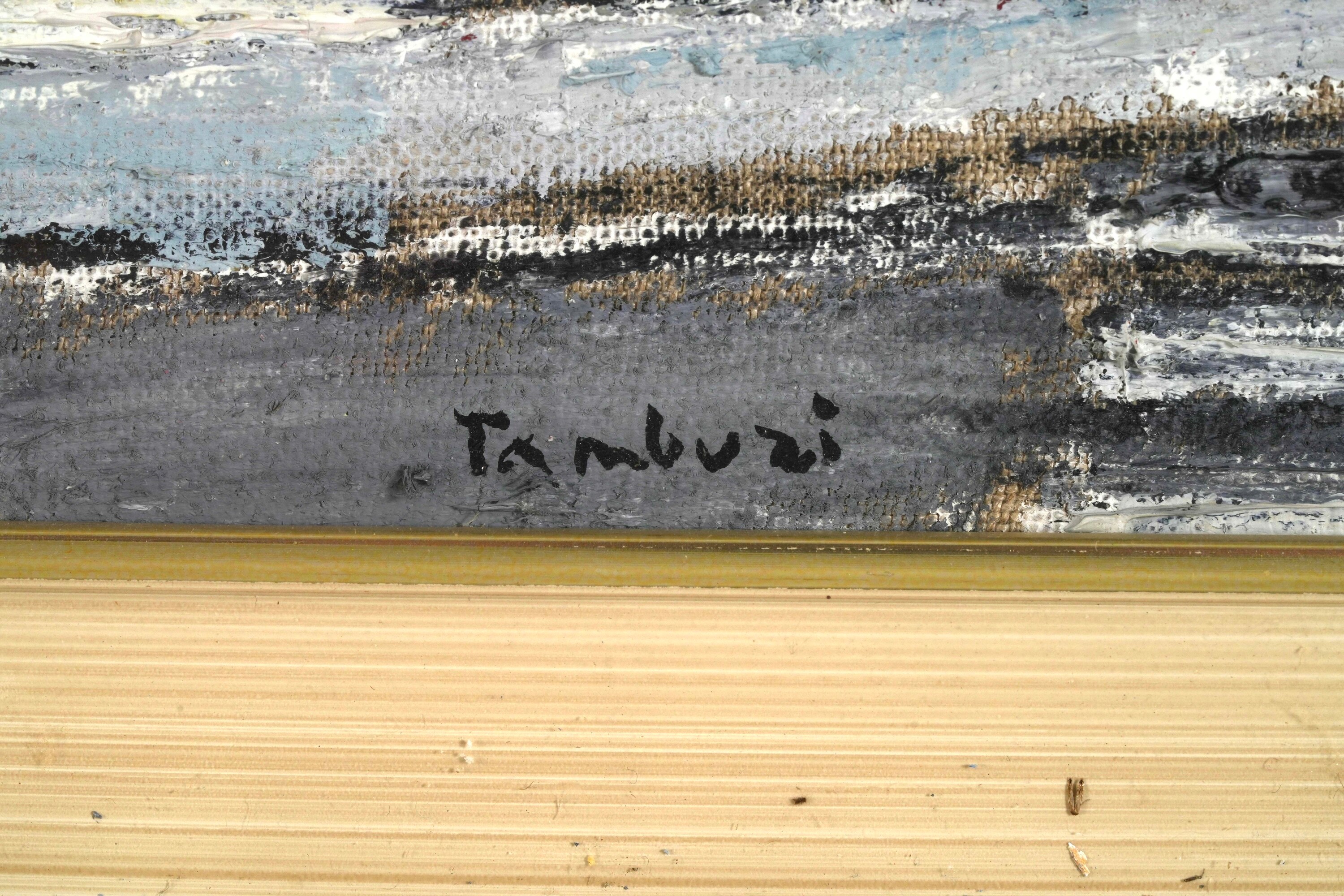 Orfeo Tamburi - Parigi - Case al “Suze”, olio su cartone telato