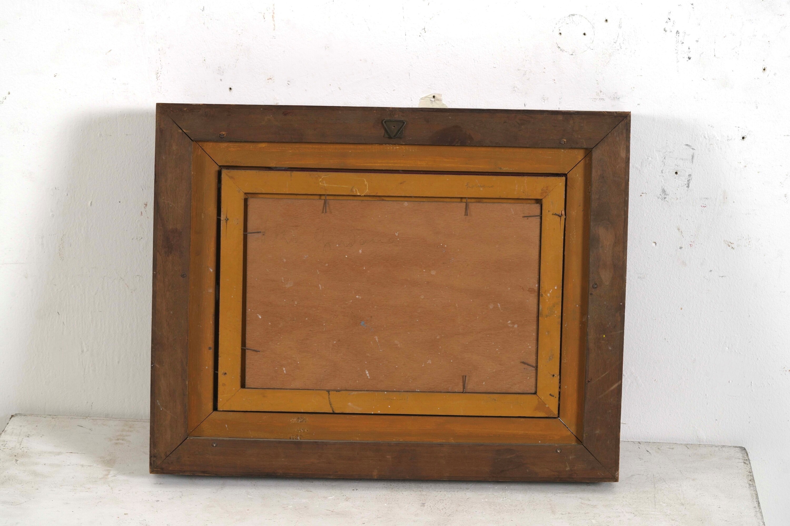 Scuola del XIX secolo, Lungomare, olio su tavoletta