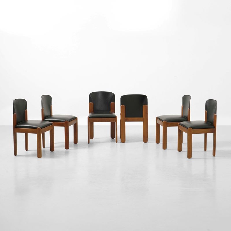 Silvio Coppola : Sei sedie mod. 330  - Asta Arredi del XX secolo - Cambi Casa d'Aste
