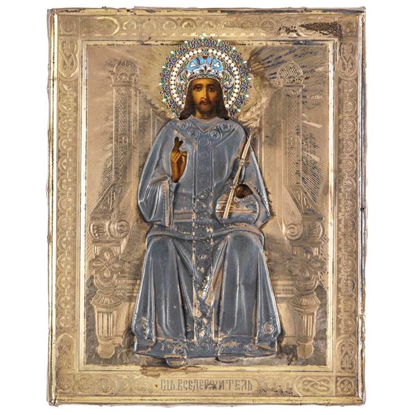 Mosca inizi XX secolo Cristo Pantocratore