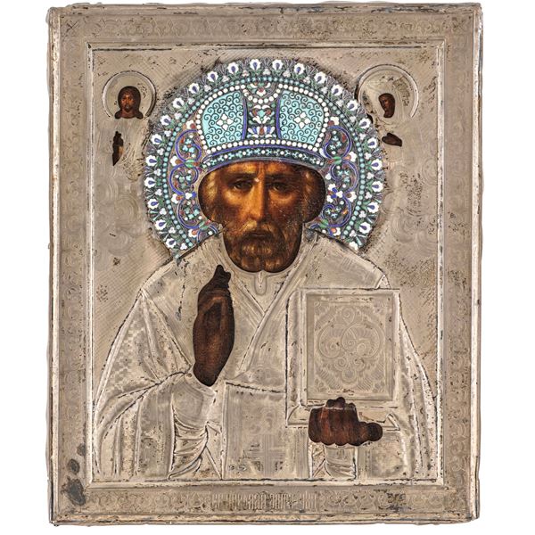 Russia XIX-XX secolo, marchi consunti di difficile lettura San Nicola Taumaturgo