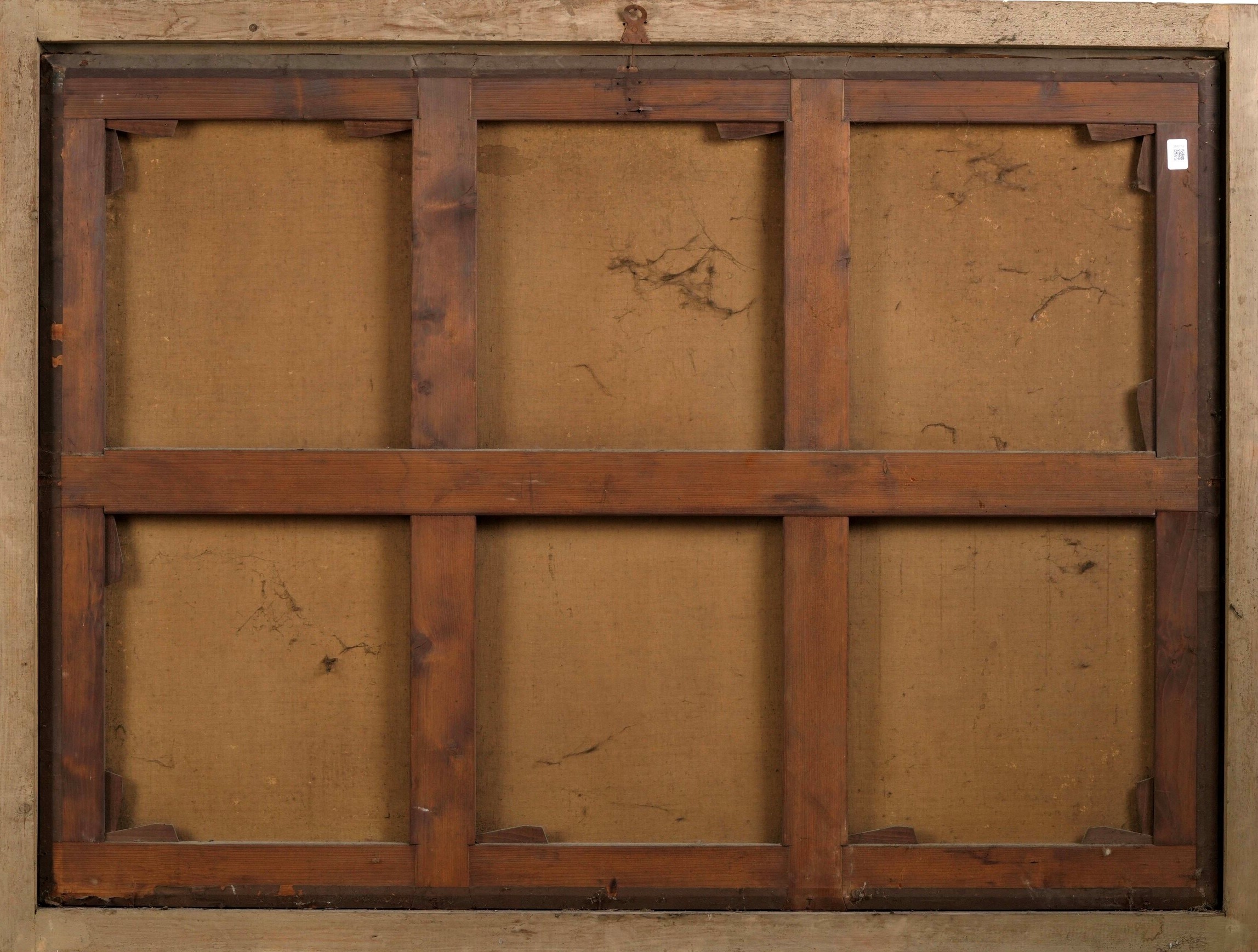 Scuola del XVIII secolo Paesaggio fluviale con pescatori e contadini