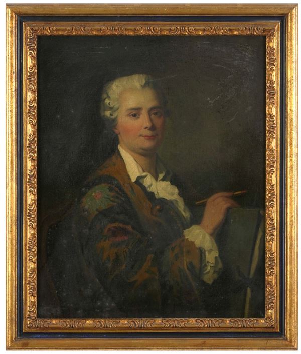 Scuola napoletana del XVIII secolo Ritratto di pittore nello studio