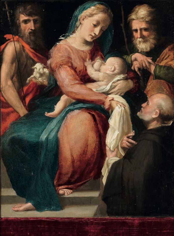 Sacra Famiglia con San Giovanni Battista e Santo Domenicano