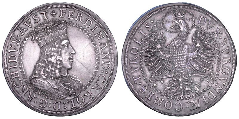AUSTRIA. FERDINAND KARL, 1646-1662. Doppeltaler. Hall.  - Auction Numismatics - Cambi Casa d'Aste