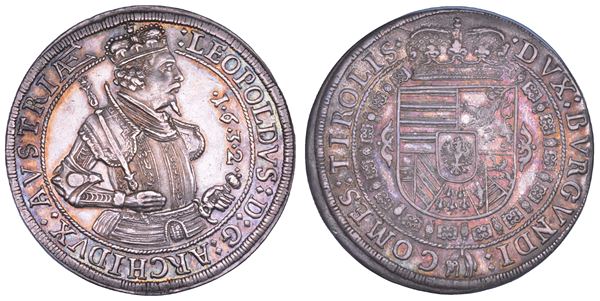 AUSTRIA. LEOPOLD V, 1619-1632. Taler 1632. Hall.