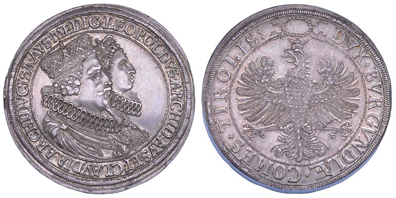 AUSTRIA. LEOPOLD V, 1619-1632. Doppeltaler. Hall.  - Asta Numismatica - Cambi Casa d'Aste