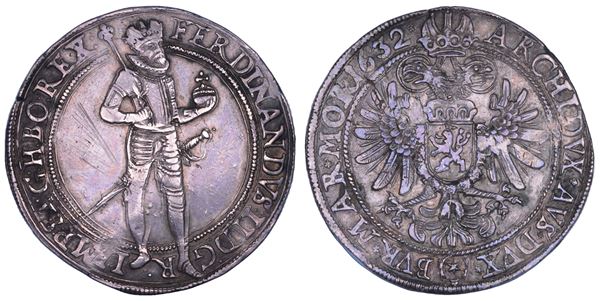 AUSTRIA. FERDINAND II, 1618-1637. Taler 1632. Kuttenberg.