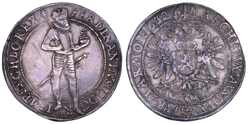 AUSTRIA. FERDINAND II, 1618-1637. Taler 1632. Kuttenberg.  - Auction Numismatics - Cambi Casa d'Aste