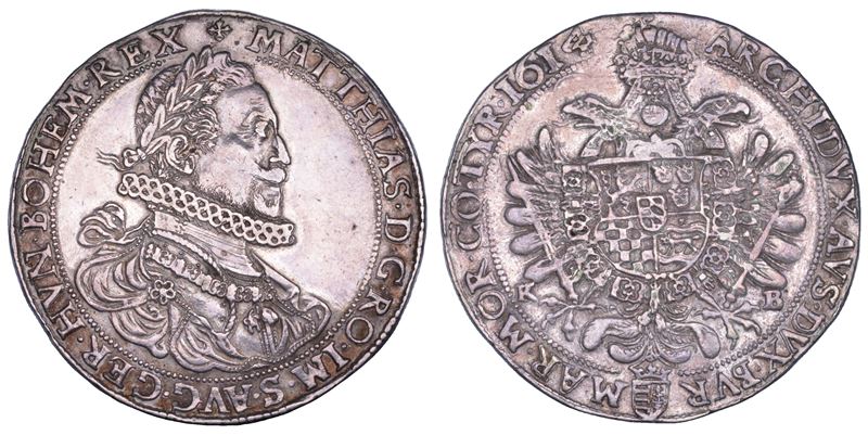 AUSTRIA. MATTHIAS II, 1608-1619. Taler 1614. Kremnitz.  - Asta Numismatica - Cambi Casa d'Aste