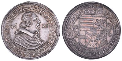 AUSTRIA, Leopold V, Taler del 1621, Hall