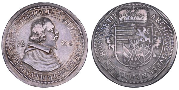 AUSTRIA. LEOPOLD V, 1619-1632. Taler 1624. Hall.