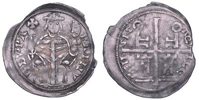 RAIMONDO DE LA TORRE, Denaro scodellato, 1273-1298