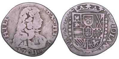 Filippo V di Borbone, Ottavo di Filippo 1701-1706, Busto corazzato