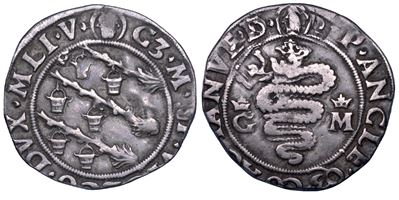 Galeazzo Maria Sforza, Grosso da 5 soldi, 1466-1476