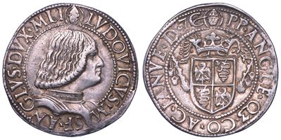 LUDOVICO MARIA SFORZA detto il Moro, Testone (Grosso da 20 Soldi), 1494-1500