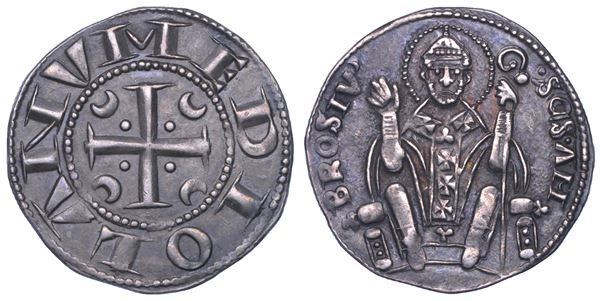 MILANO. ETA' COMUNALE, SENZA IL NOME DELL’IMPERATORE, METÀ XIII - INIZIO XIV SEC. Ambrosino d’argento (Quinto tipo).