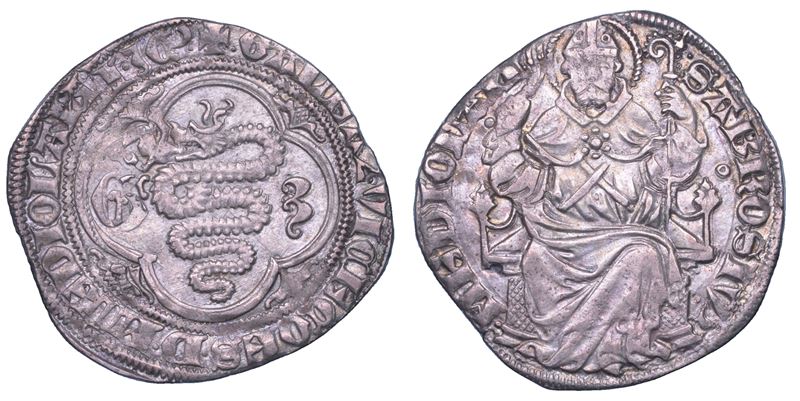 MILANO. GIAN GALEAZZO VISCONTI, 1385-1402. Grosso o pegione.  - Asta Numismatica - Cambi Casa d'Aste