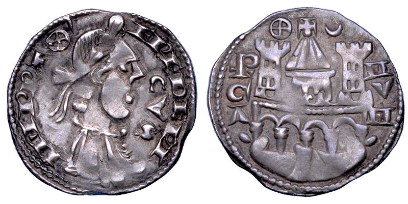 BERGAMO. COMUNE, A NOME DI FEDERICO II, 1194-1250. Grosso da 4 denari, anni 1251-1254.  - Asta Numismatica - Cambi Casa d'Aste