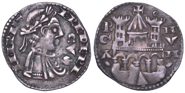 BERGAMO. COMUNE, A NOME DI FEDERICO II, 1194-1250. Grosso da 4 denari, anni 1236-1250.